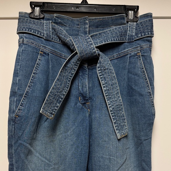 ALC Denim Ankle Jeans with Tie Belt - Picture 2 of 5